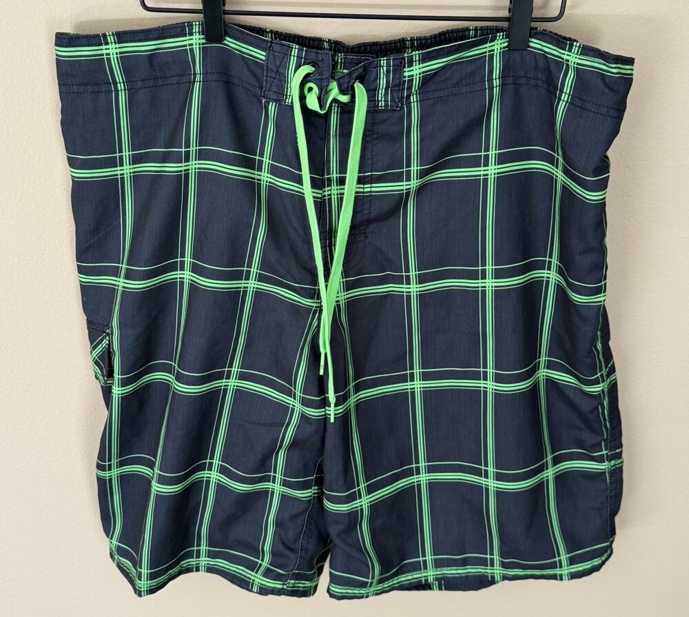 OP Black Green Board Swim Trunks Size XL